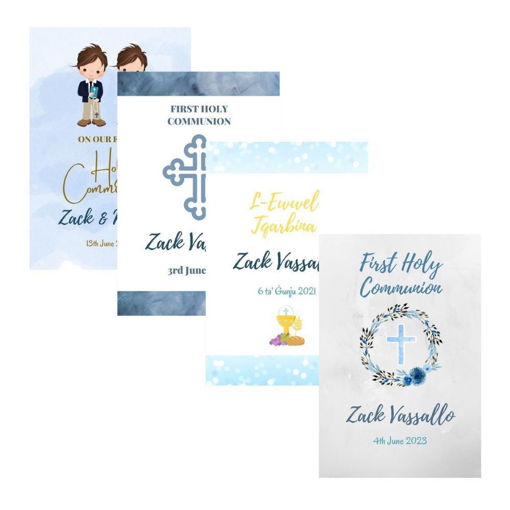 Picture of Holy Communion Souvenir Tags & Stickers For Boys