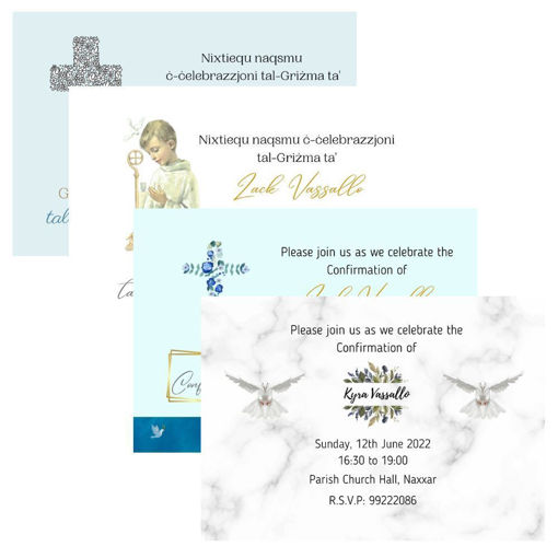 Picture of Confirmation Invitations for Boys