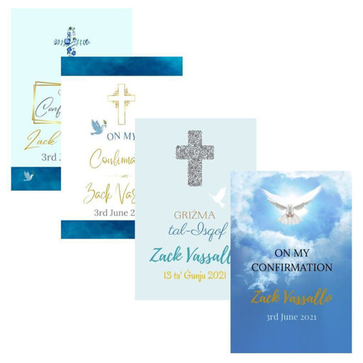 Picture of Confirmation Souvenir Tags & Stickers For Boys