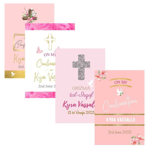 Picture of Confirmation Souvenir Tags & Stickers For Girls