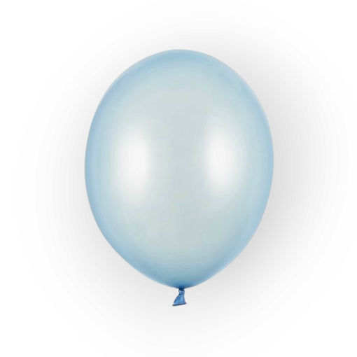 Picture of LATEX BALLOONS METALLIC BABY BLUE 5 INCH