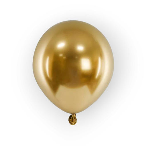 Picture of LATEX BALLOONS CHROME GOLD 5 INCH