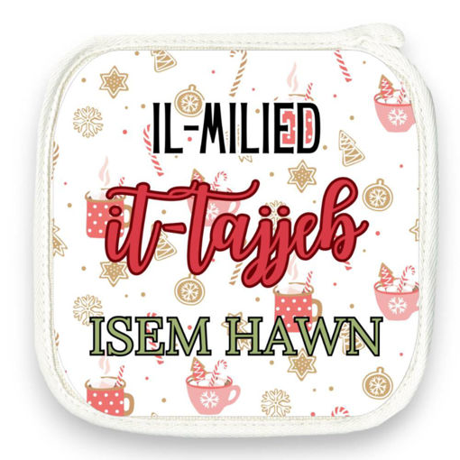 Picture of Personalised Pot Holder - Il-Milied it-Tajjeb (Design 1)