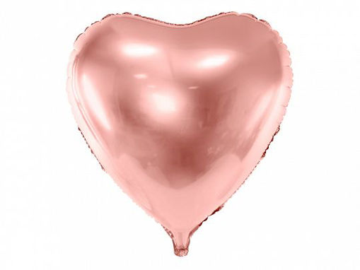 Picture of FOIL BALLOON HEART ROSE GOLD 28 INCH