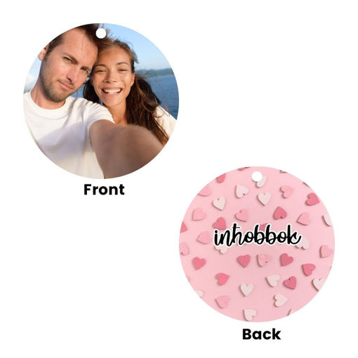 Picture of Personalised Valentine's Keyring Circle (VKB4)
