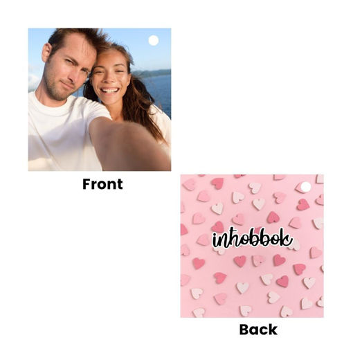 Picture of Personalised Valentine's Keyring Square (VKB4)