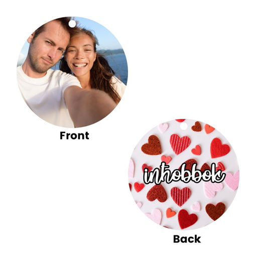Picture of Personalised Valentine's Keyring Circle (VKB5)