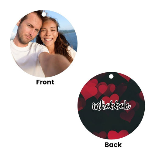Picture of Personalised Valentine's Keyring Circle (VKB6)