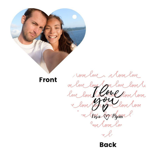 Picture of Personalised Valentine's Keyring Heart (VKB7)