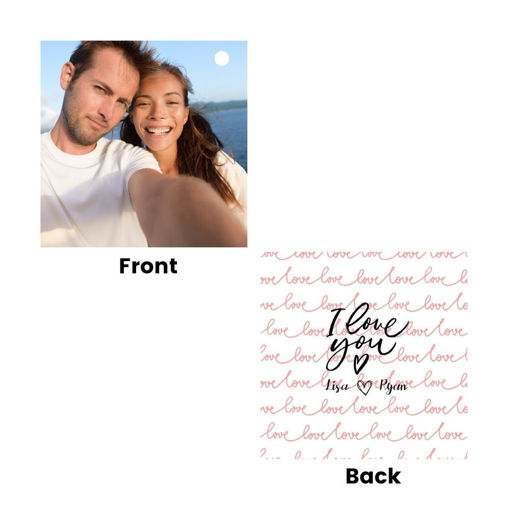 Picture of Personalised Valentine's Keyring Square (VKB7)