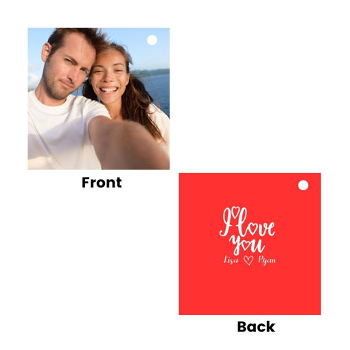Picture of Personalised Valentine's Keyring Square (VKB8)