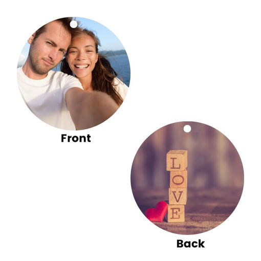 Picture of Personalised Valentine's Keyring Circle (VKB11)