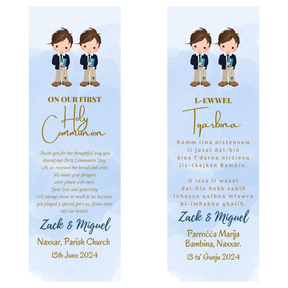 Zaky's Stationery - Online Shop. Holy Communion Bookmarks For Boys for Free Printable First Holy Communion Bookmark