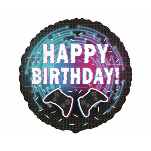 Picture of HAPPY BIRTHDAY CONTROLLER FOIL BALLOON 18 INCH