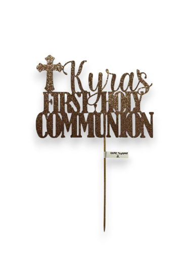Picture of Personalised Holy Communion Cake Topper Design 2