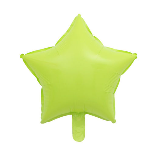 Picture of PASTEL LIME STAR FOIL BALLOON 18 INCH